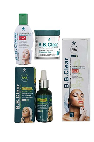 B.B.clear Full Set Lightening Lotion, Serum, Oil, Face Cream - Pack of 4