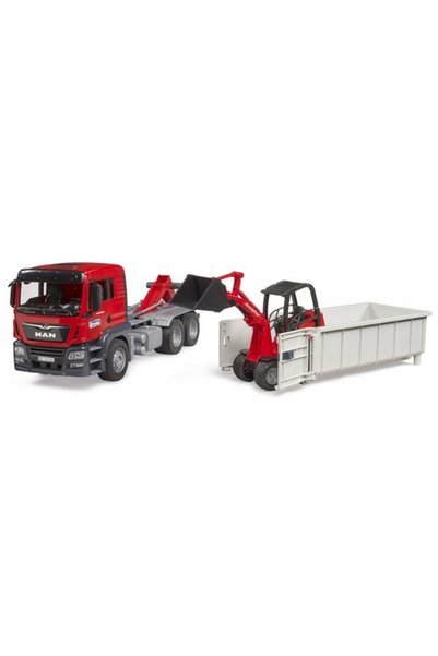 Bruder MAN TGS cu container cu role și mini excavator Schäffer 03767