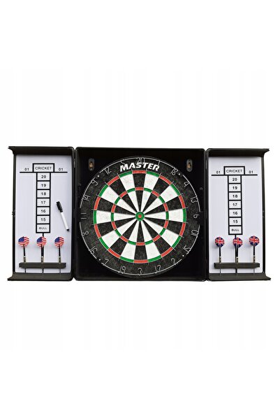 MASTERPİECE42 Suport pentru darts cu dulap, set complet, Dart Board Darts Mas...