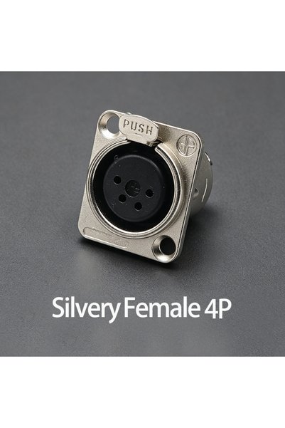choice2 موصل كابل صوتي XLR فضي 4P، 3/4/5 دبابيس، سلك ميكروفون احترافي، قابس ذ...