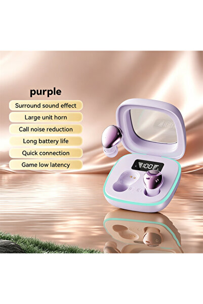 Choice4 B51 Purple Electroplated TWS In-Ear Wireless Earphone Long Battery Li...