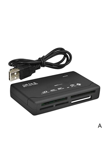 Choice قارئ بطاقات ذاكرة أسود 6 في 1 لبطاقات SD وMicro SD وCF وXD وMS Pro وM2...