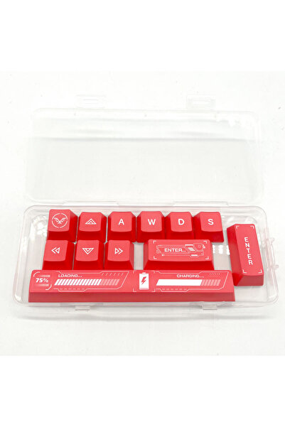 Choice1 Red keycap 12Keys Keyboard Keycap OEM Profile PBT Material Key Cap fo...
