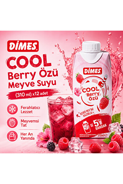 Dimes Cool Berry Özü (310 ml) x12 adet