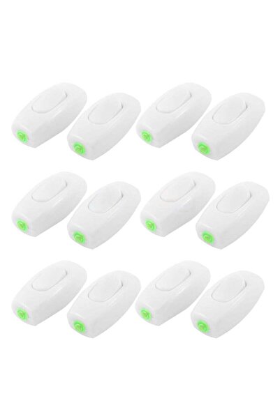 Duravel In-Line Cord Switch Set, White Manual Operation, Universal Fit (12 Pi...