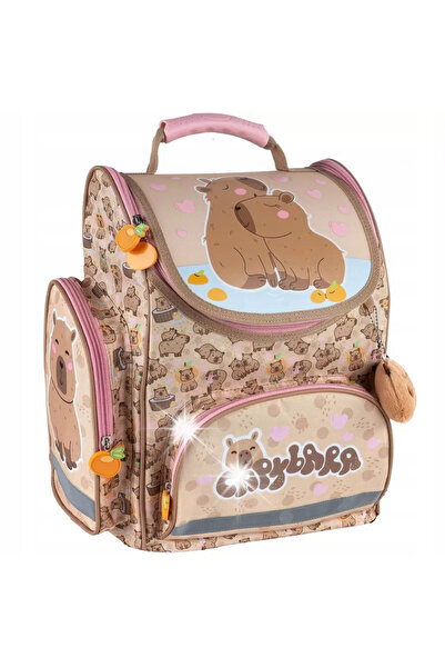 Derform Rucsac școlar ergonomic, ușor și confortabil pentru fete, Capibara