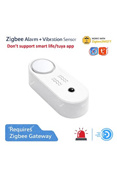 choice2 جهاز إنذار زيجبي (MQTT) مع خاصية الاهتزاز ومستشعر اهتزاز اختياري للكش...