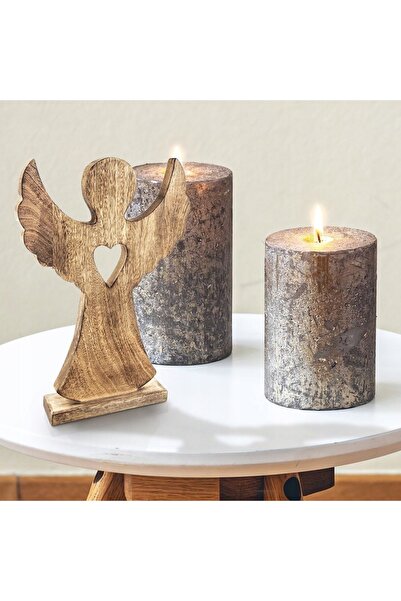 Orion Figurină decorativă înger din lemn, în picioare, 36 cm