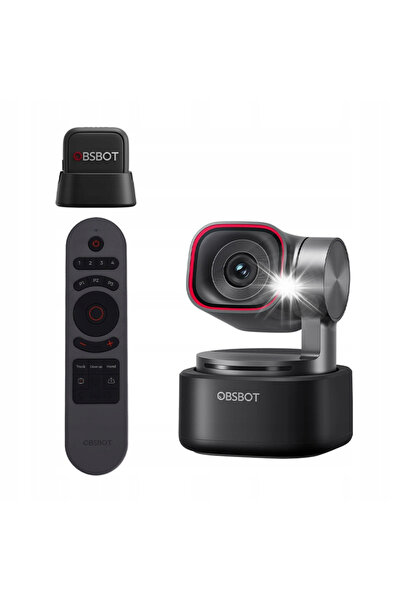 Obsbot Cameră combo cu 3 microfoane mici 4K, Gimbal cu urmărire AI, Microfon ...
