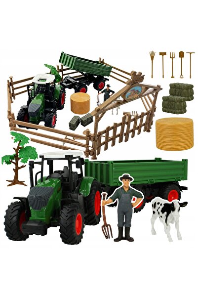 Stator Set tractor și remorcă de fermier mic, gard și accesorii agricole