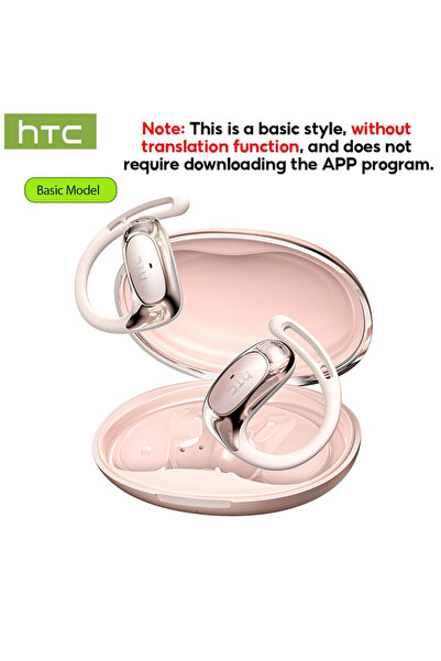 Choice3 سماعات أذن لاسلكية بلوتوث HTC NE35 ذهبية وردية مع ترجمة لغوية بالذكاء...