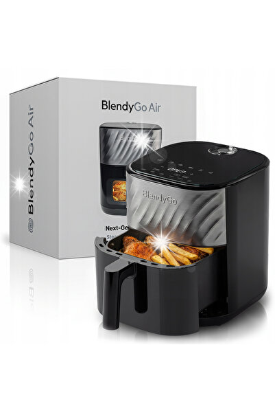 BlendyGo Airfryer Friteuză cu aer cald fără ulei, cu funcție de aburire, 6L, ...