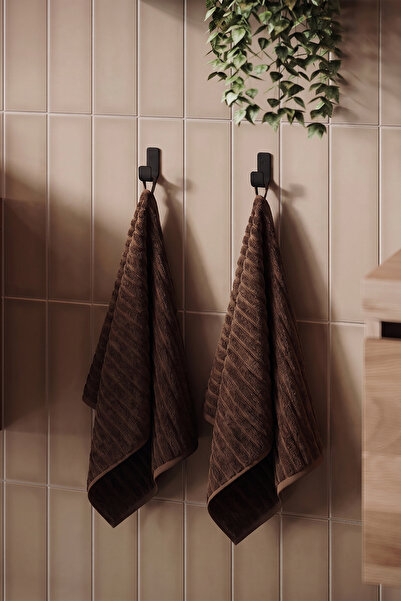 TEOHOMELİNENS Phaselis Hand Towel, Set of 2, 100% Cotton, 50X90 Cm, 640 Gsm