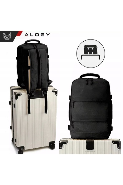 ALOGY Rucsac de călătorie pentru avion, ușor, mare, cu USB, geantă de cabină ...