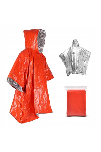 NO BRAND Poncho pelerină impermeabilă portocalie
