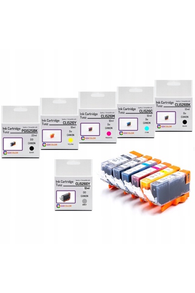 NO BRAND 6 cartușe de cerneală noi Pgi-525 Cli-526 pentru Canon Mg6120 Mg6150...
