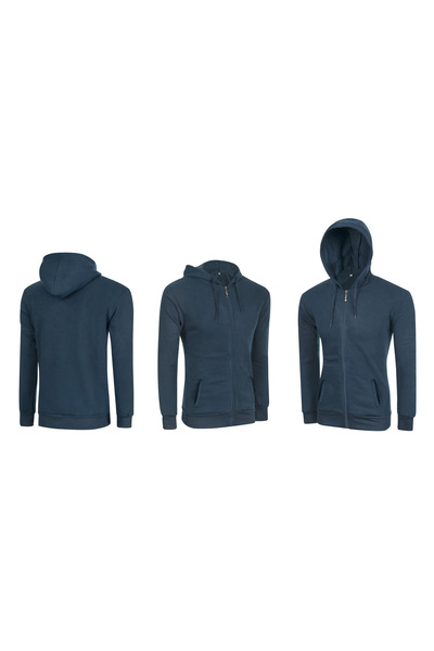 NO BRAND Trening sport călduros pentru bărbați, cu glugă și fermoar parțial, ...