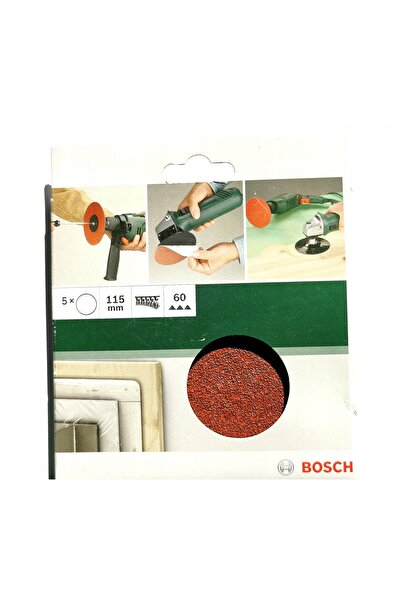 NO BRAND Disc abraziv Velcro 115mm P60 Bosch 5 bucăți