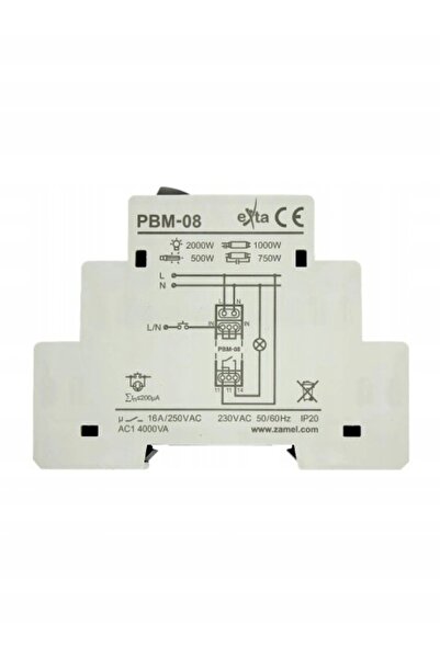 NO BRAND Releu Bistabil pe șină 16A 230V AC 1Z Tip: Pbm-08 Exta Zamel