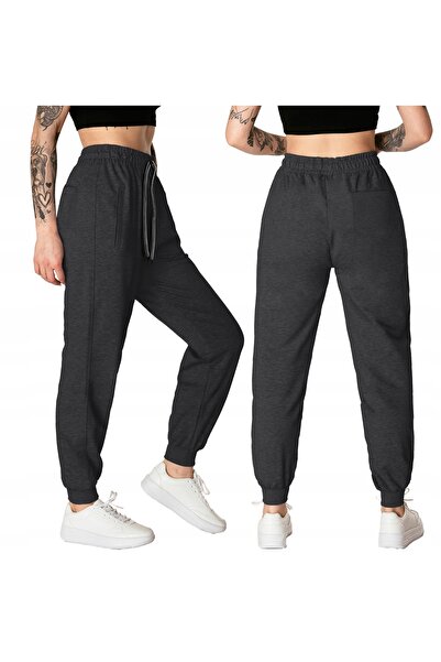 NO BRAND Pantaloni de trening groși și călduroși de damă 3751-1 R XXL