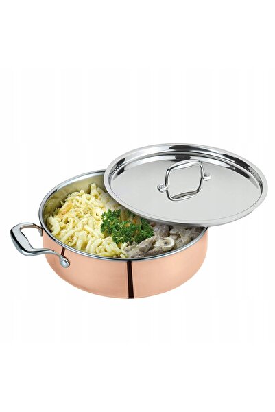 NO BRAND Oală din cupru 1,5 L Spring Medium 18 cm Cupru Inox