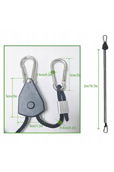 NO BRAND 4x Blocaj de tensiune pentru șnur, pentru cort de camping, 68 kg