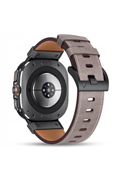 NO BRAND Curea Jg din piele maro de 220mm pentru Samsung Galaxy Watch Ultra 47mm