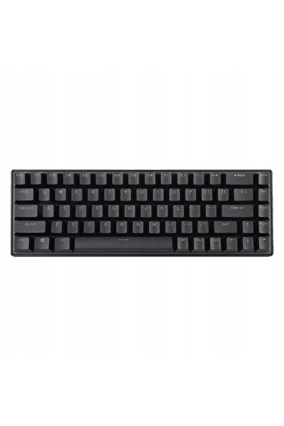 NO BRAND Tastatură mecanică wireless 60% neagră cu iluminare de fundal RGB pe...