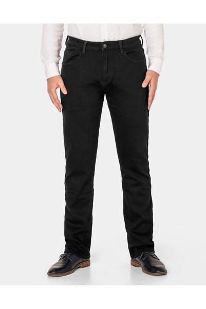 NO BRAND Blugi bărbați negri, călduroși, izolați, din denim polar 23190 34