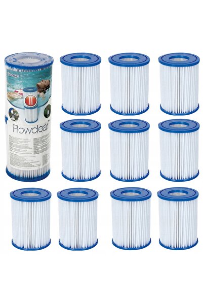 NO BRAND 12x Filtre pentru pompă de piscină, Cartuș filtru piscină Bestway II...