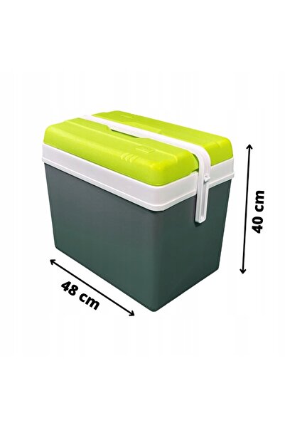 NO BRAND Frigider auto portabil de camping de 35L cu mâner + 2 pachete de gheață