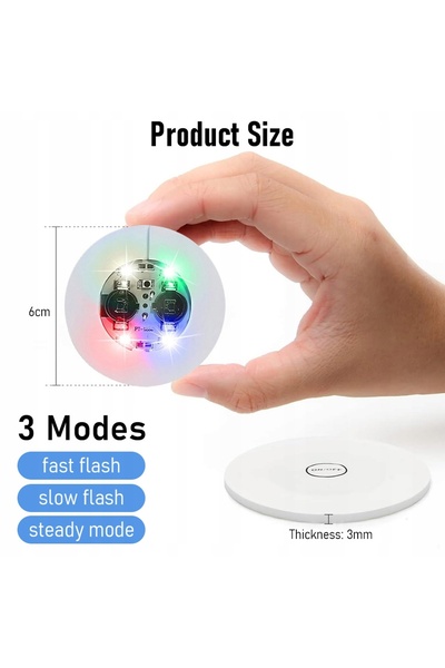 NO BRAND 30 de Coastere LED, Coastere luminoase cu LED-uri, 7 culori RGB LED ...