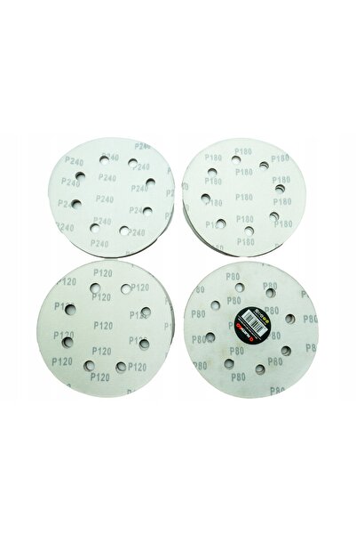 NO BRAND Set 20x discuri abrazive cu velcro, diametru 150mm, granulație 8 Ot....