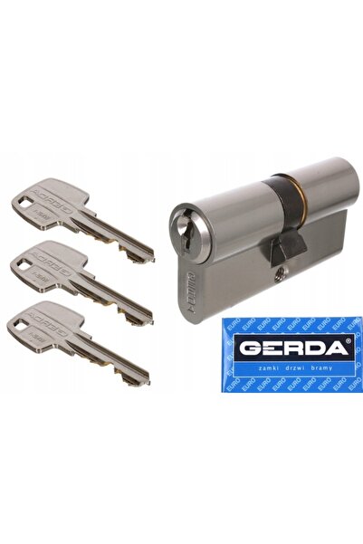 NO BRAND Gerda E1 45/45 Inserție de ușă nichel perlat, 3 chei