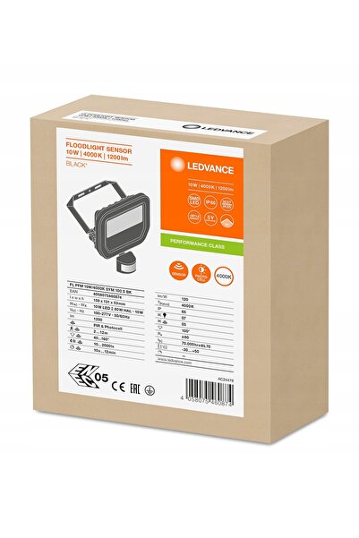 NO BRAND Proiector LED cu Senzor de Mișcare 10W Lumină Neagră 1200Lm IP65 Led...