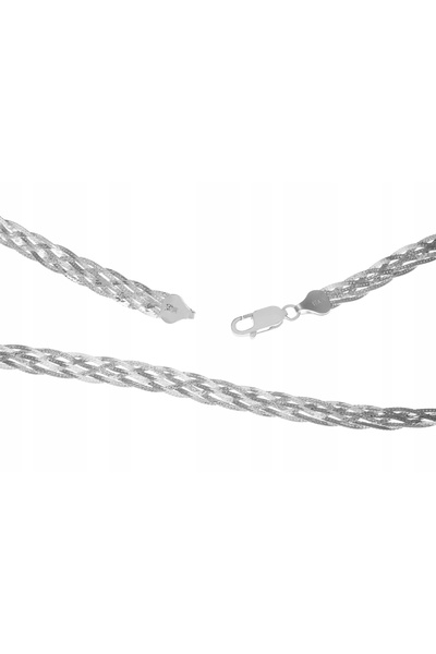 NO BRAND Lanț de argint tip cablu francez 50cm 6 rânduri 6.5mm