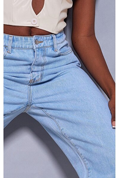 NO BRAND PRETTYLITTLETHING BLUZONI CLASICI DIN BUMBAC ALBASTRI 38