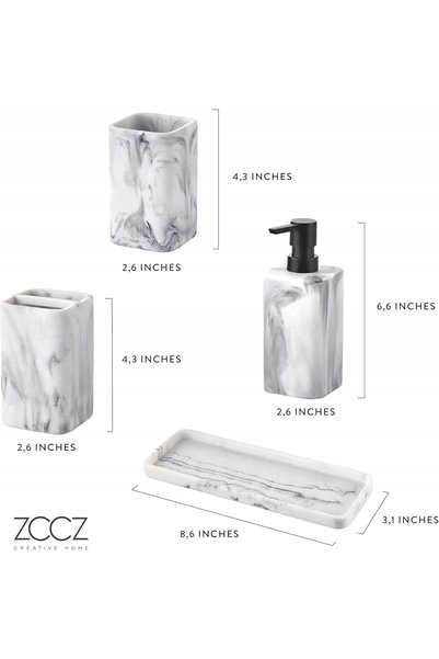 NO BRAND Set accesorii baie 4 piese