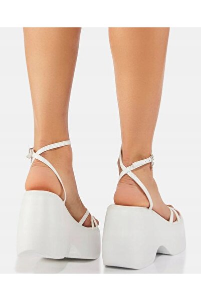 NO BRAND Sandale din piele albă cu platformă și barete Soulmate Windsorsmith 39