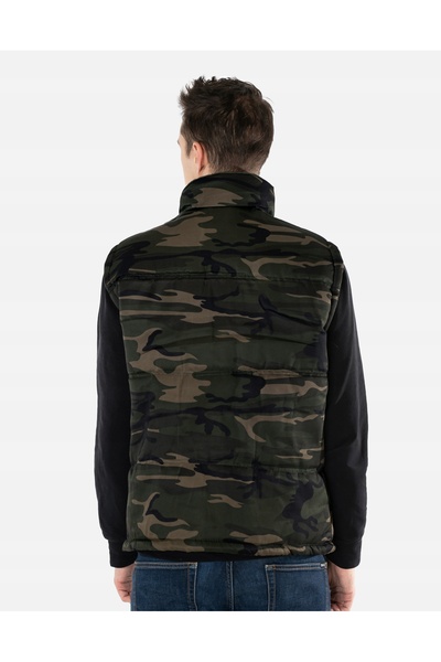 NO BRAND Vestă mare călduroasă din puf, matlasată, pentru bărbați, cu fleece,...
