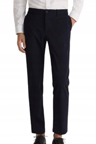 NO BRAND Pantaloni bleumarin, croială slim, cu buzunare, fermoar, Reserve 28