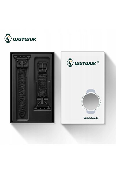 NO BRAND Curea din piele Wutwuk pentru Apple Watch SE 3 2 9/8/7/6/5/4 38/40/4...