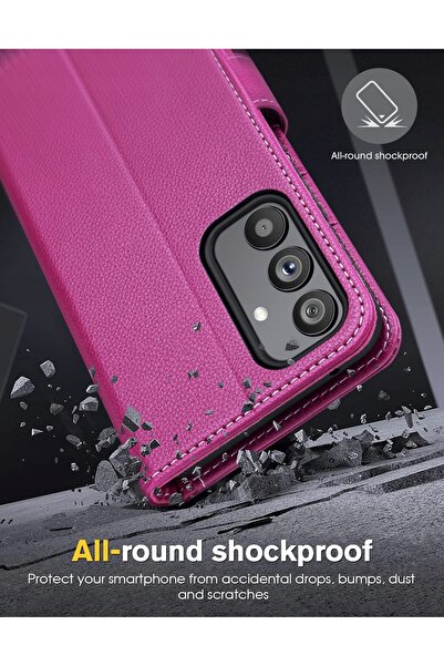 NO BRAND Husă Ocase din piele tip flip pentru Samsung Galaxy S23 Fe, cu funcț...