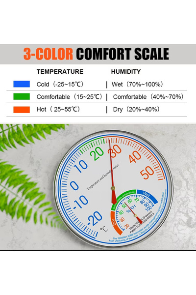 Home ENZH ONLİNE MARİN Analog Higrometre ve Termometre | Sicaklik ve Nem Olçe...
