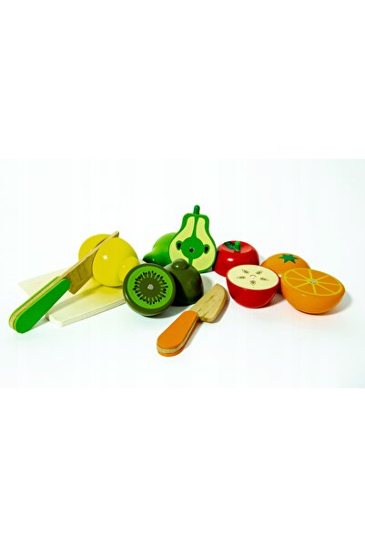 Kathay-Haster Set din lemn pentru tăiat fructe, cu tocător și cuțite
