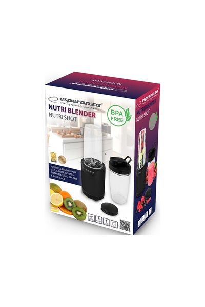 ESPERANZA TEKSTİL Blender Smoothie Esperanza Nutri Shot Ekm029 700W Negru 2*0,8L