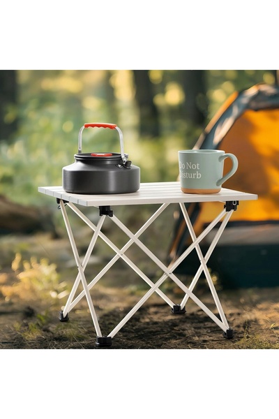NO BRAND Masă de camping și picnic, turistică, ușoară, din aluminiu, cu husă.