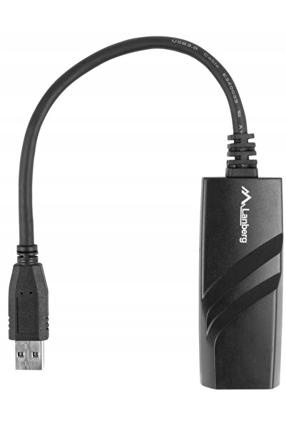 Lanberg Placă de rețea USB 3.0 cu 1 port RJ45, 1GB, cu fir