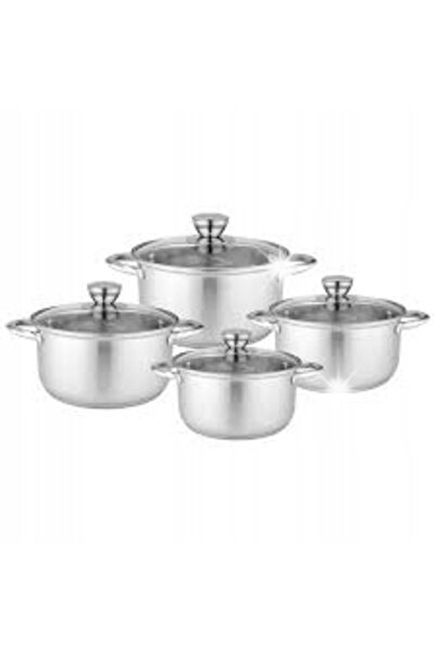 NO BRAND Set de oale Florina Matteo 8 piese. Elemente Induction Inox