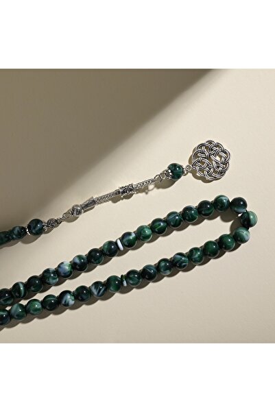 Generic Brand Mixed Turquoise Beaded Prayer Beads |   Metal Tambourine